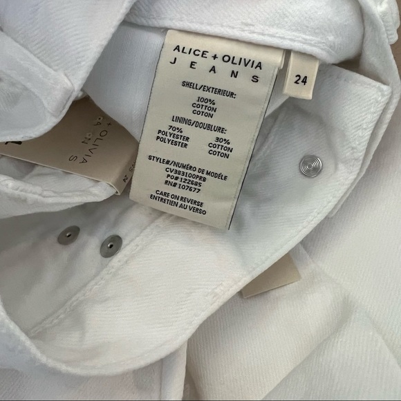 Alice + Olivia white jeans tall - Picture 3 of 4